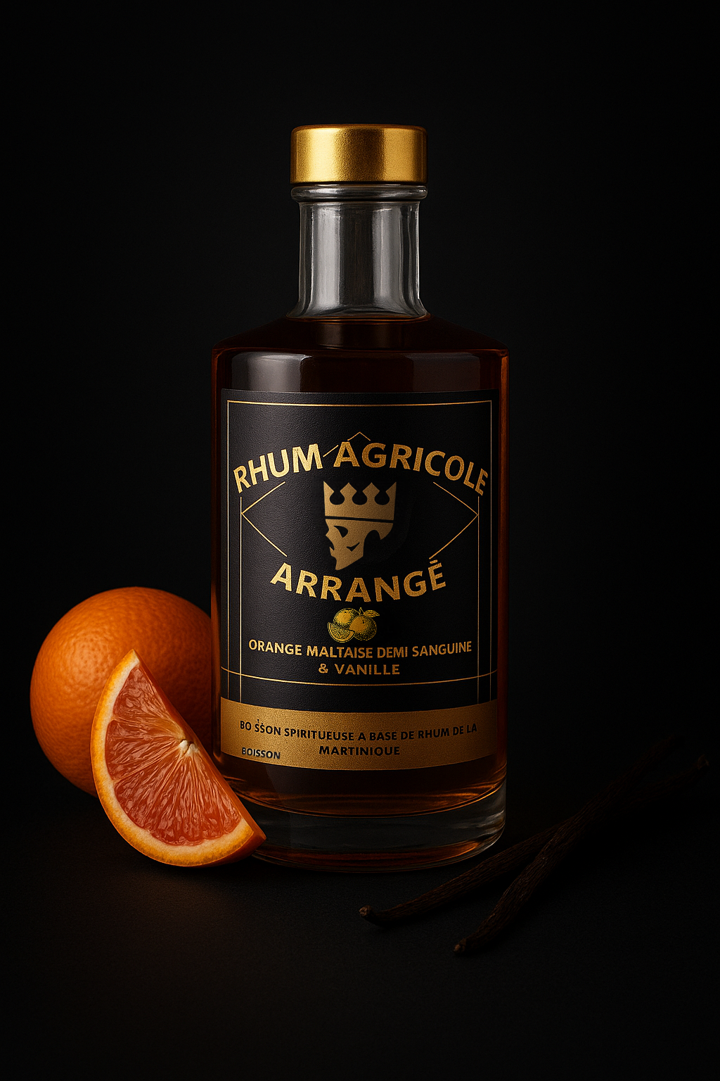 Rhum agricole arrangé, saveur Orange 500ml