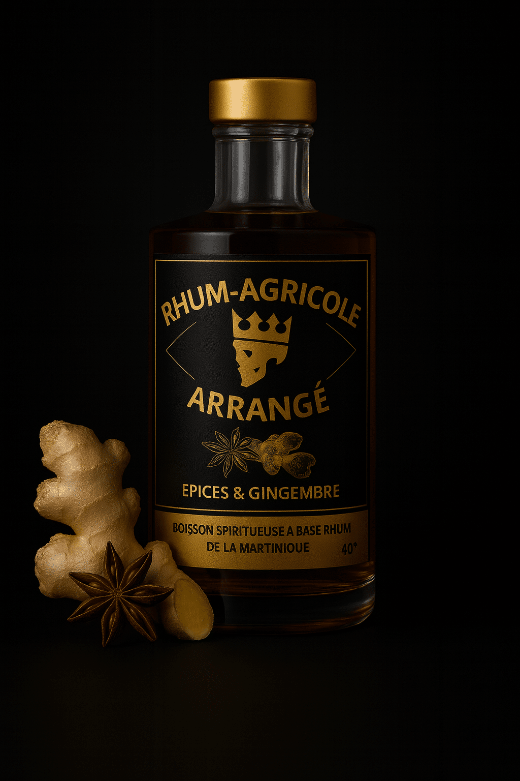 Rhum agricole arrangé, saveur Épices 500ml